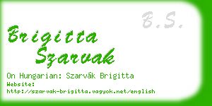 brigitta szarvak business card